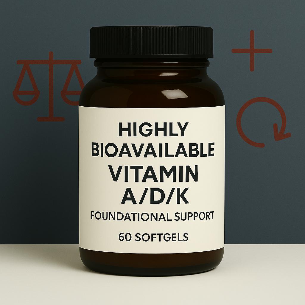 Photograph of product: Highly Bioactive A/D/K/E Vitamin Complex  Foundational Support