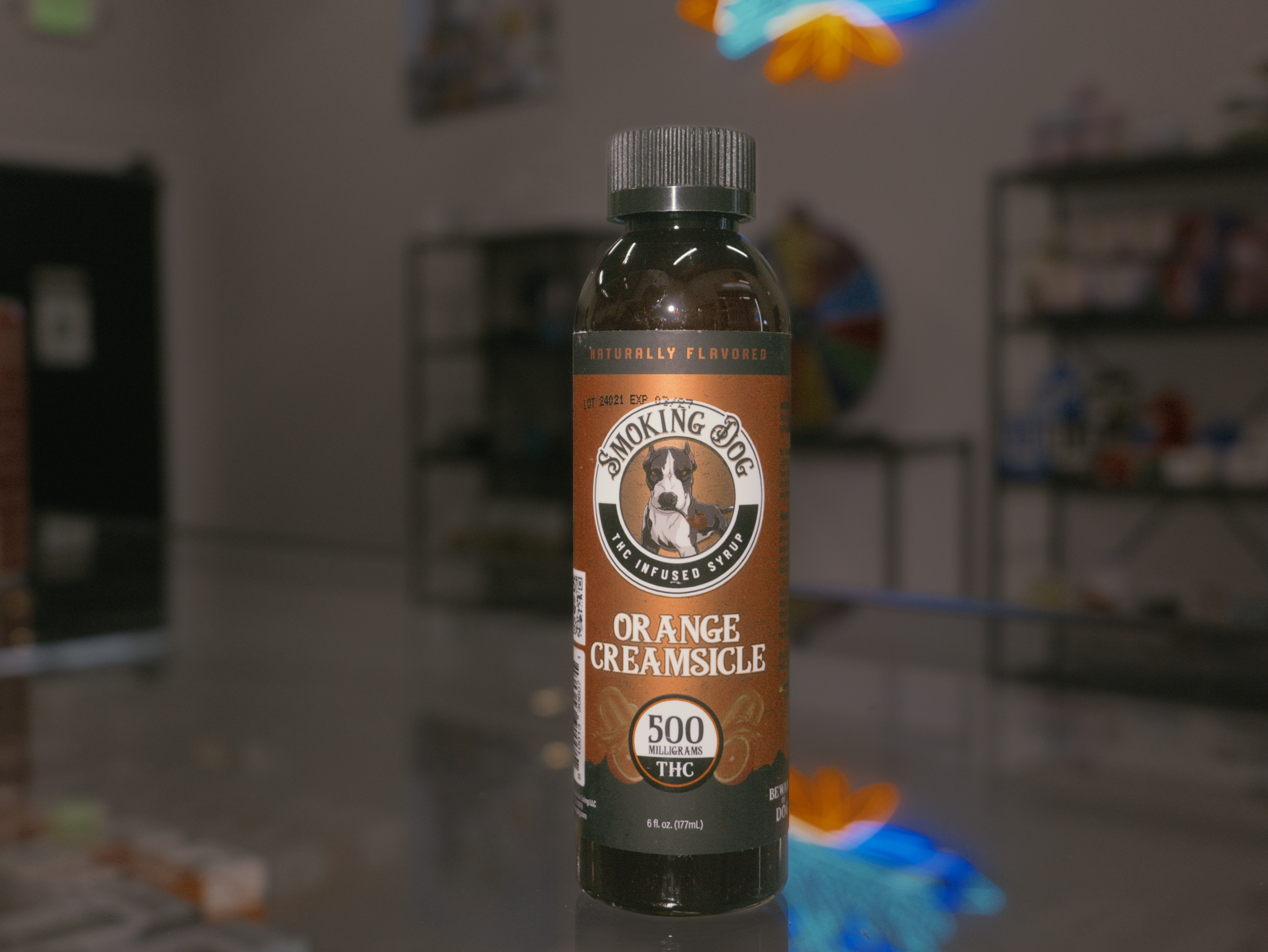 Photograph of product: SMOKING DOG - SYRUP - ORANGE CREAMSICLE
