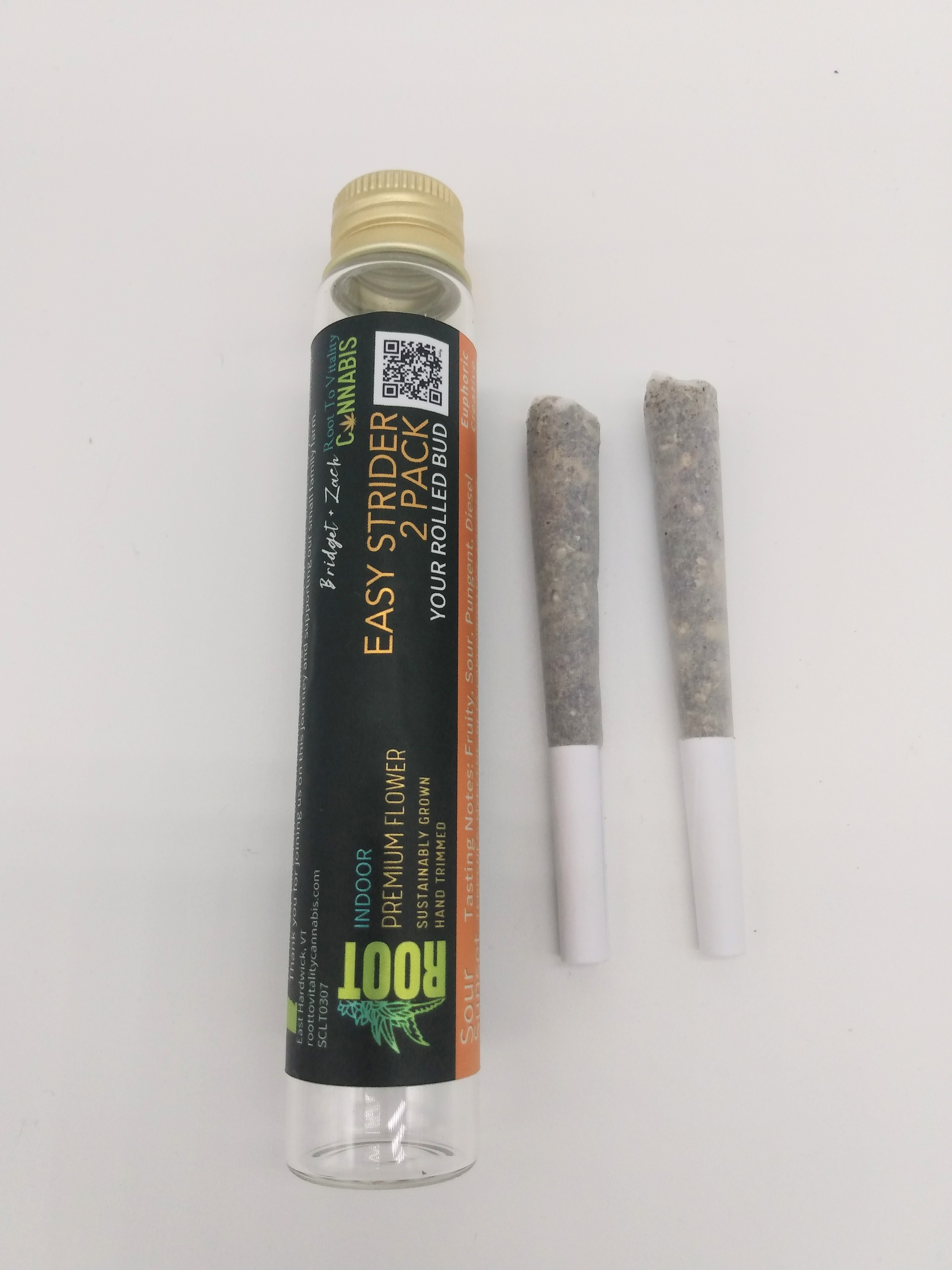 Photograph of product: Root to Vitality | Sour Sunset 2-pack | Pre-Roll multipack | 1g | 23.01% TH-oui