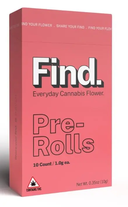 Photograph of product: Find. | 10x 1g Pre-Roll Joint Pack | Ghost Frost