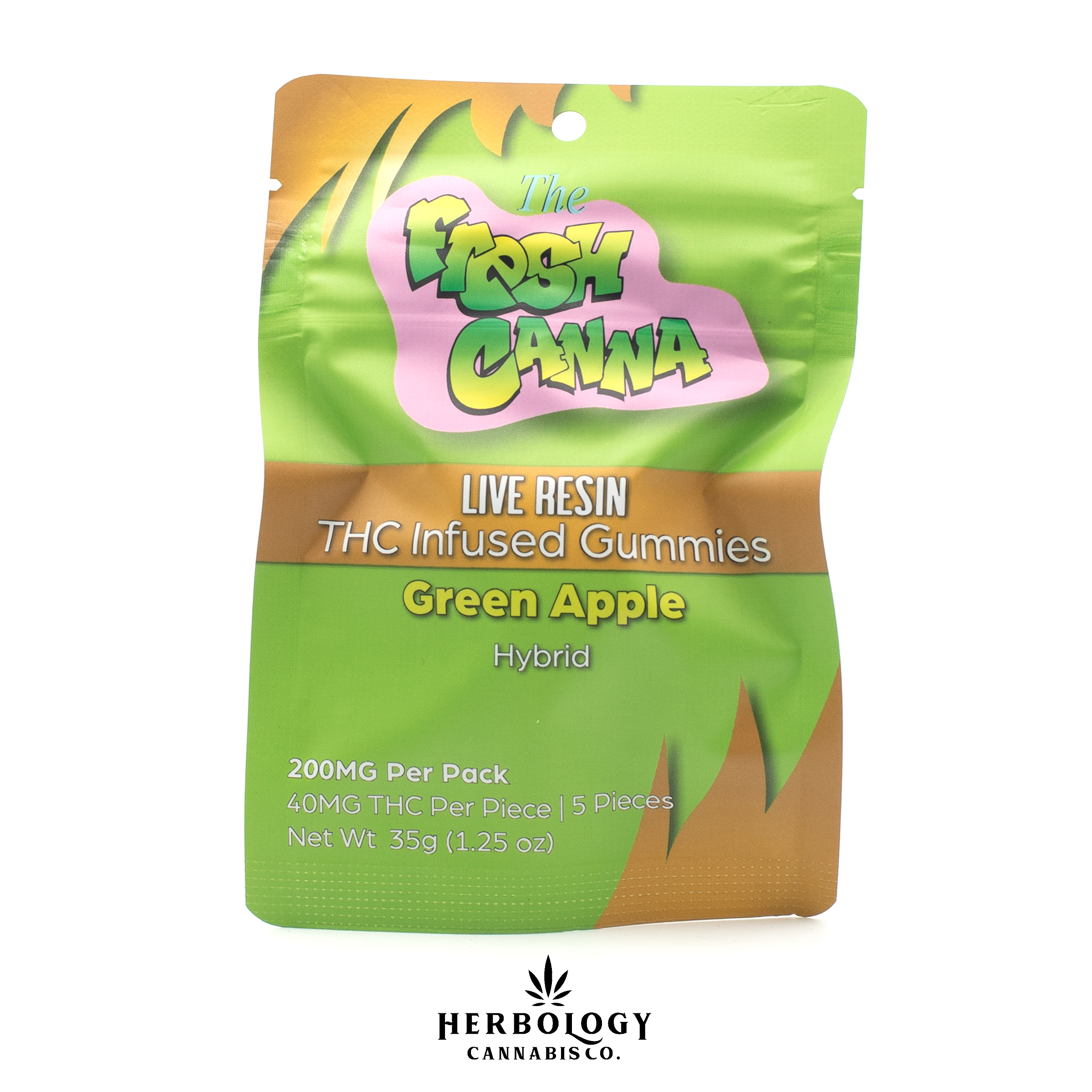 Photograph of product: Fresh Canna | Live Resin Gummy | Green Apple | 200mg
