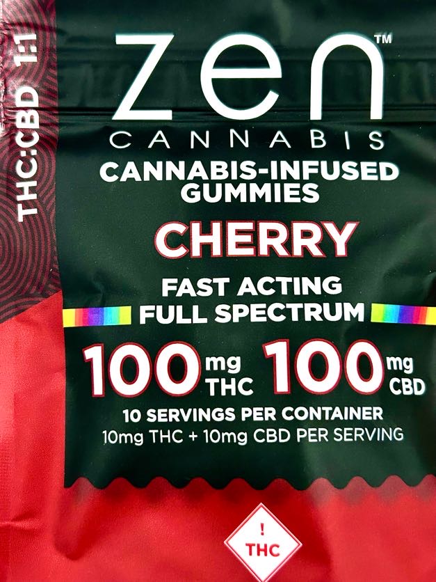 Photograph of product: Cherry Gummies 1:1 (100mg) TH-oui:CBD