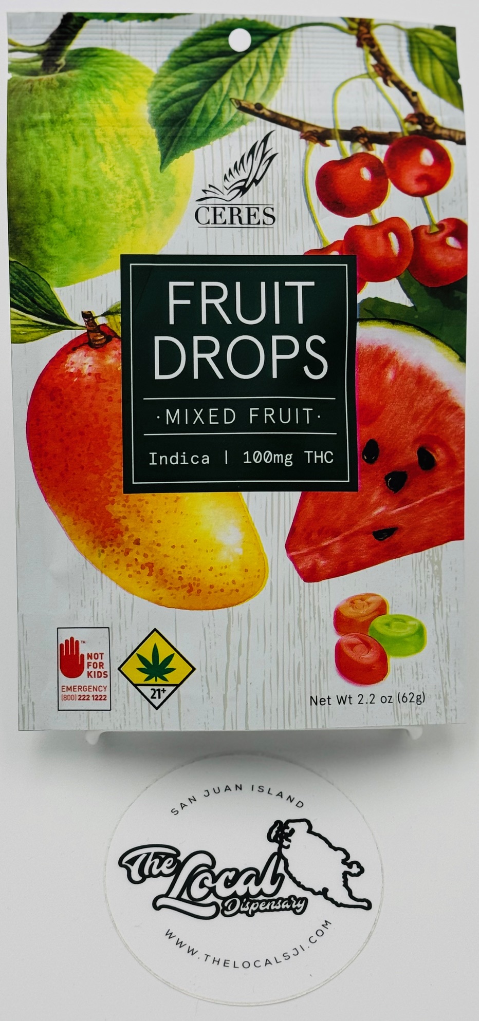 Photograph of product: Mixed Fruit Drops - Oui'd 10pk