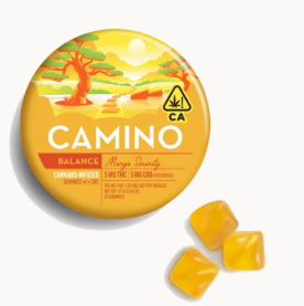 Photograph of product: Camino - Mango 1:1 THC:CBD - 200mg Gummies (10x20mg)