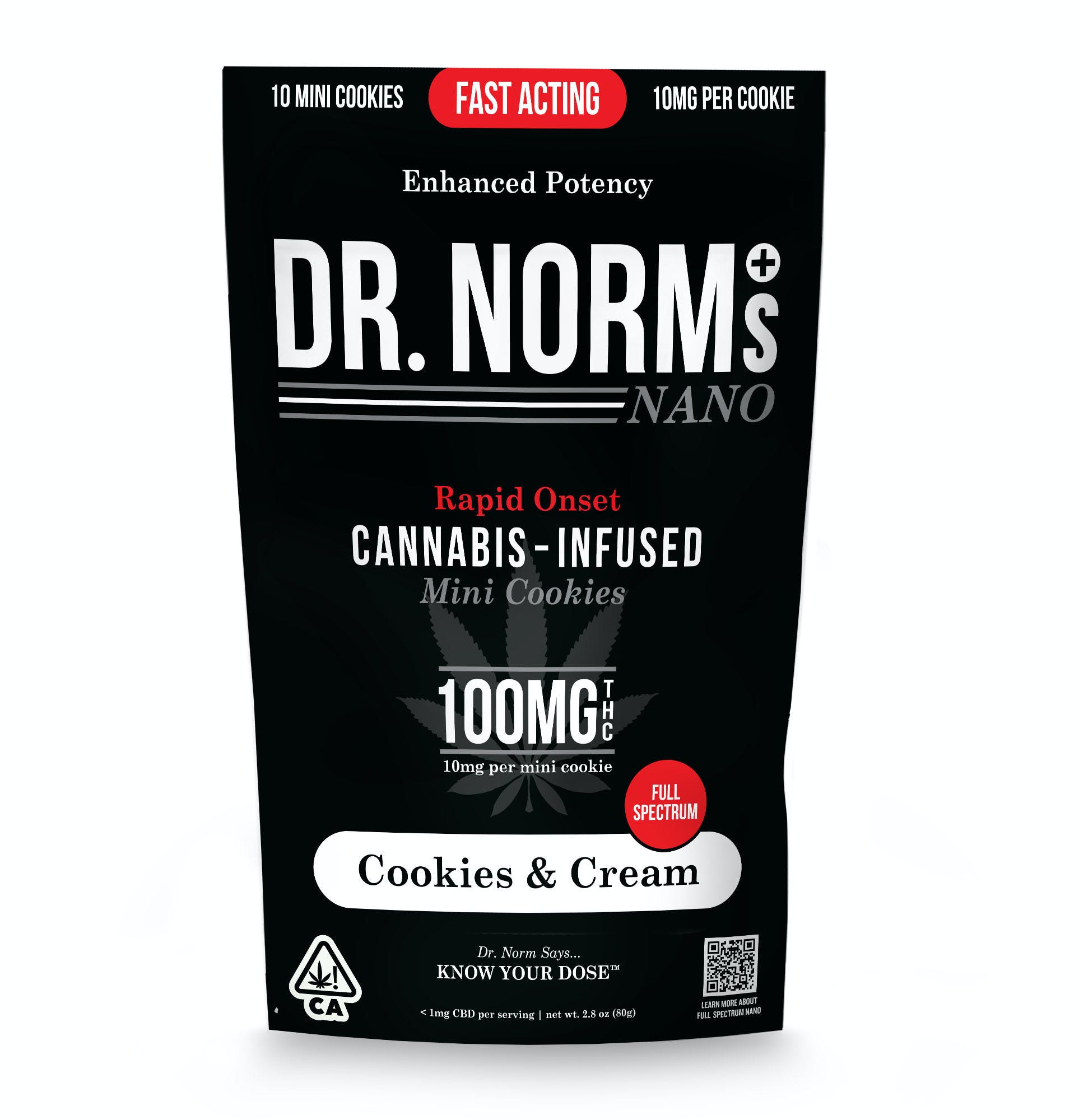 Photograph of product: COOKIES N' CREAM 100MG 10 PACK NANO COOKIES