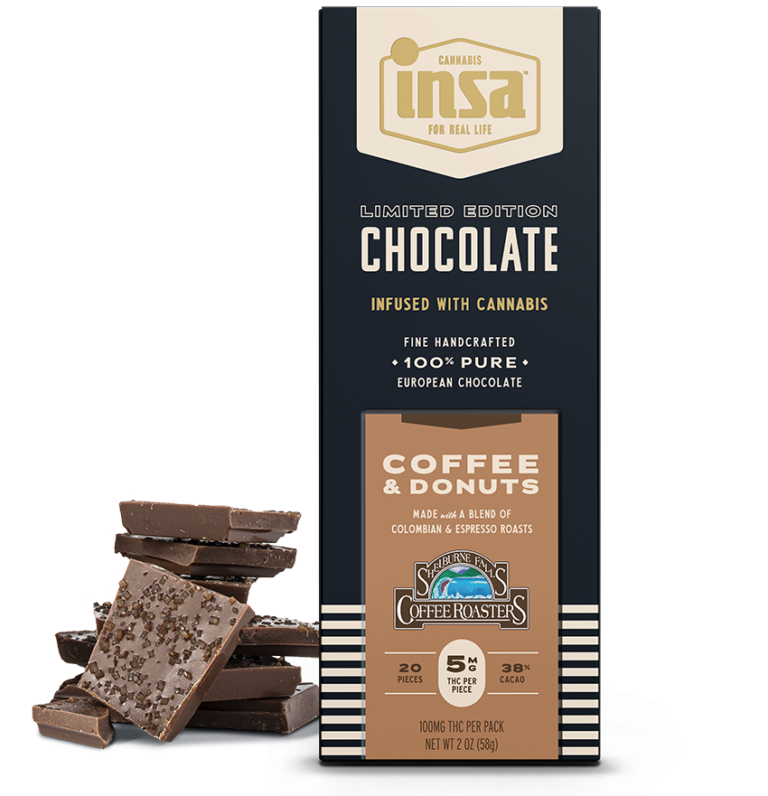 Photograph of product: Coffee & Donuts | Chocolate Bar 100mg | 20pk