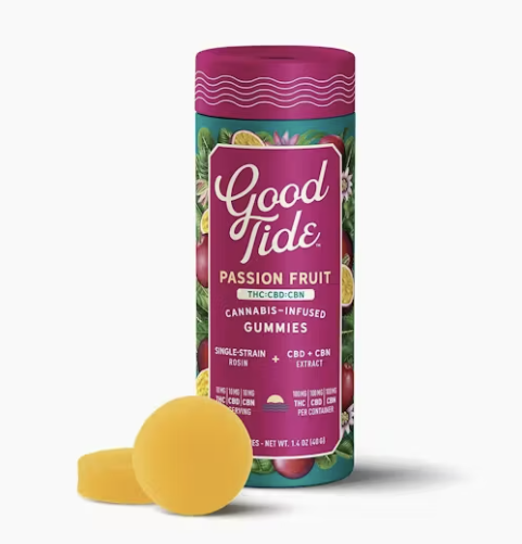 Photograph of product: Good Tide | Passion Fruit TH-oui:CBD:CBN - 100mg