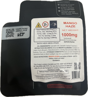Photograph of product: Eureka | Mango Haze | Reload Pod | 1g