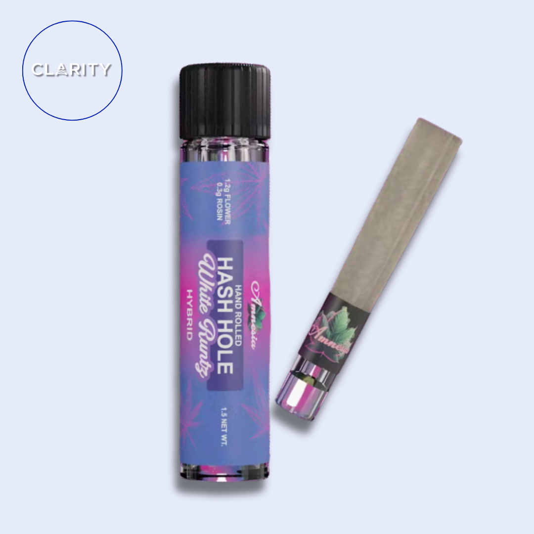 Photograph of product: Amnesia au chocolat Hole Infused Preroll | White Runtz