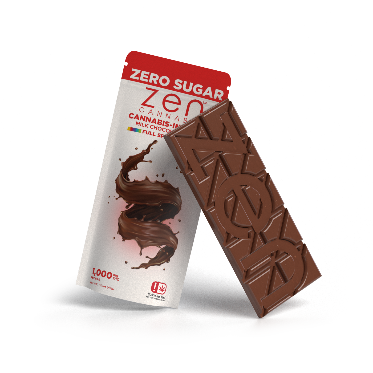 Photograph of product: EDIBLE ZC MILK CHOC SUGAR FREE