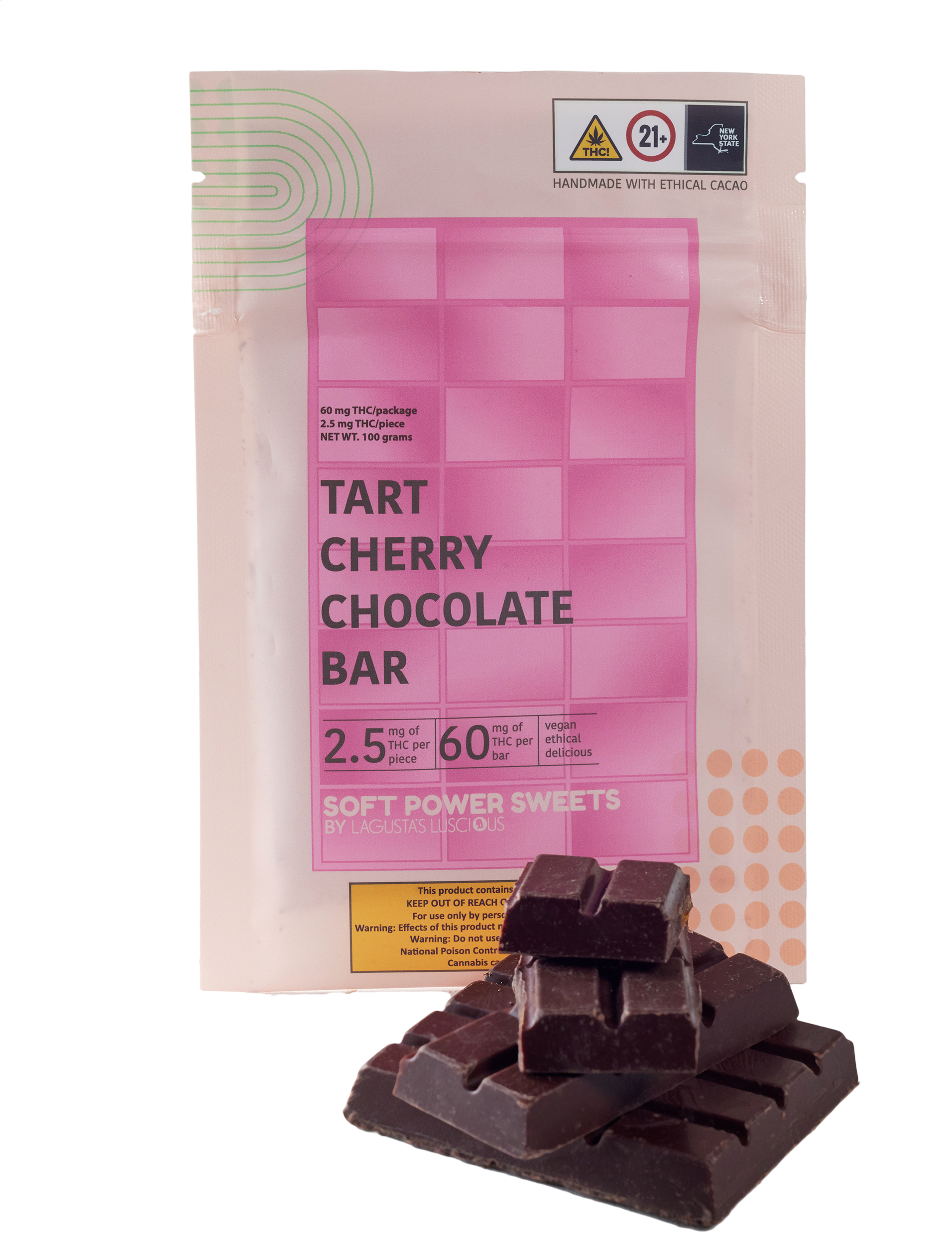 Photograph of Product: Soft Power Sweets | Tart Cherry Chocolate Bar | Edible