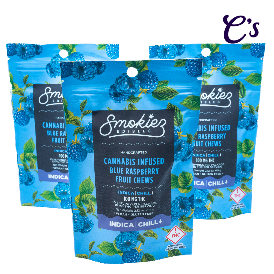 Photograph of product: Smokiez | Gummie (I) Blue Raspberry 100mg