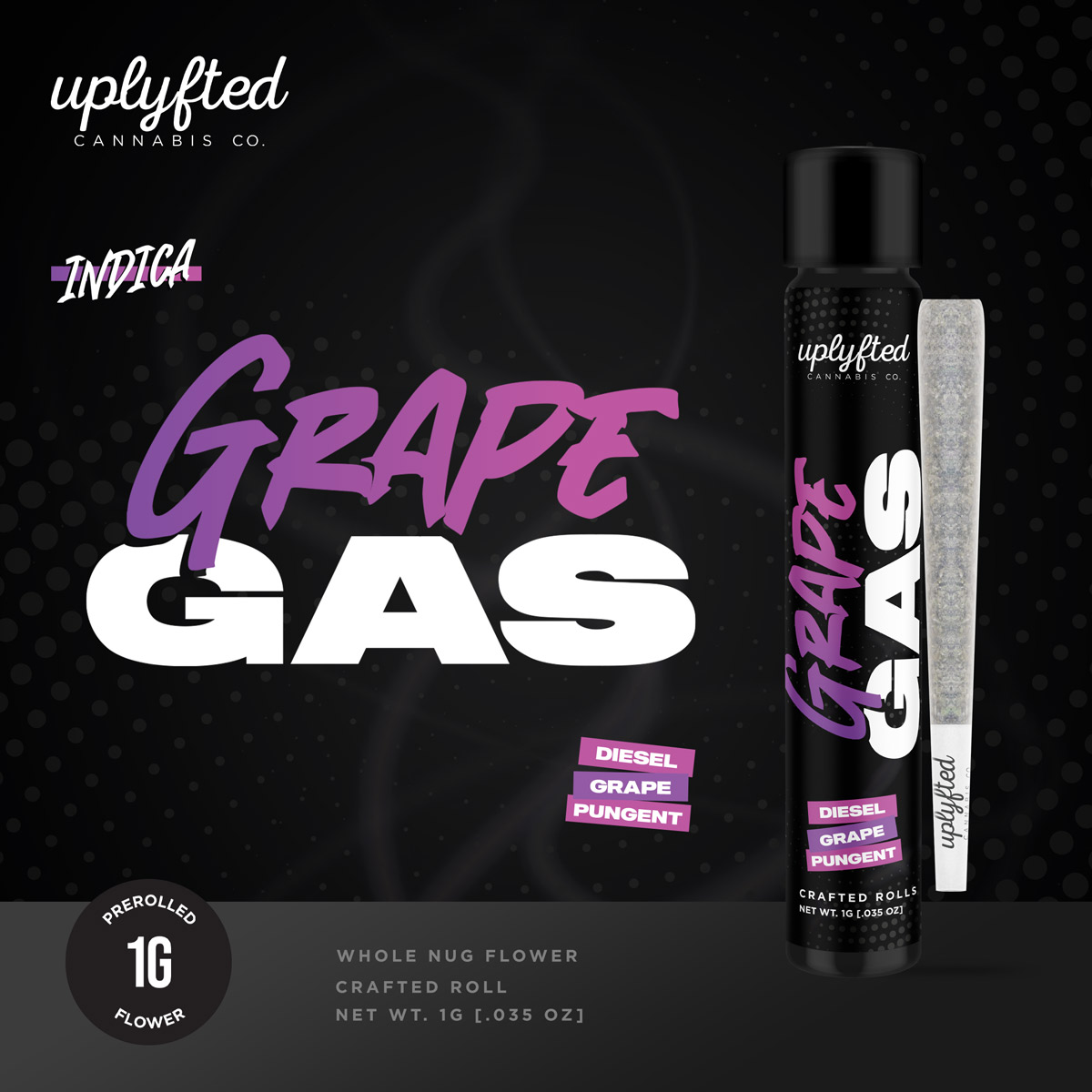 Photograph of product: Uplyfted Grape Gas Pre-Roll
