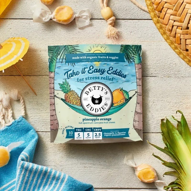 Photograph of product: Betty's Eddies I Pineapple Orange 10pk 5mg Gummies