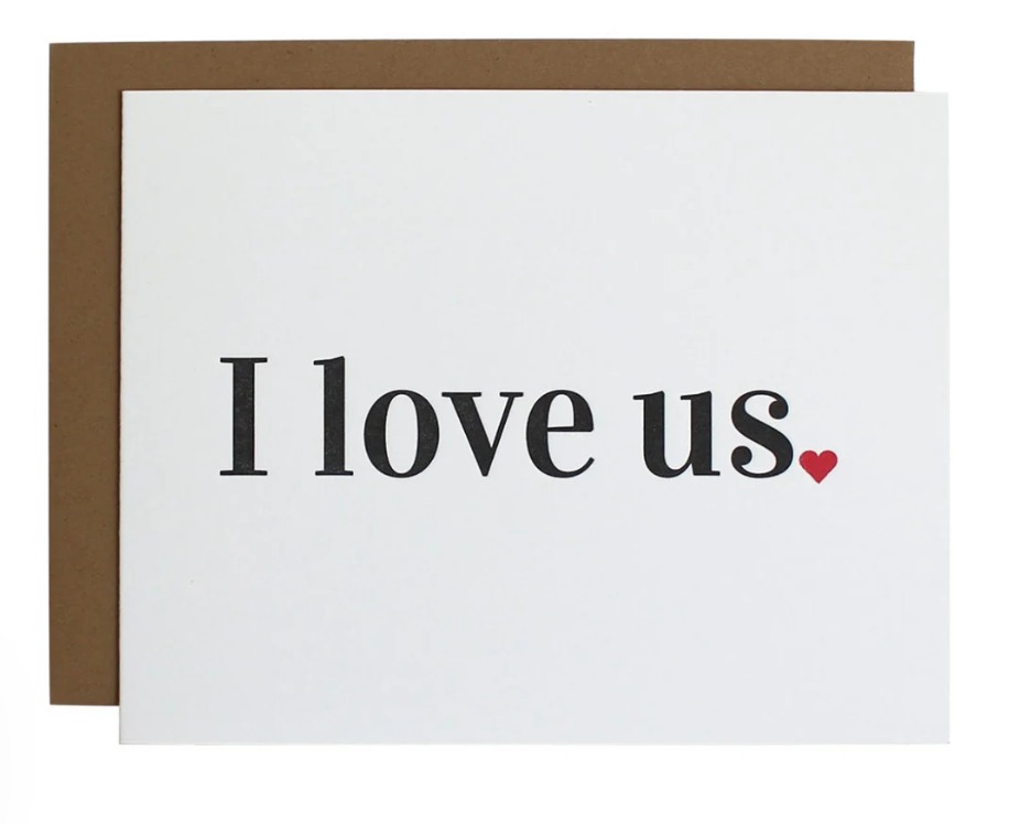 Photograph of product: Chez Gagne - I Love Us Greeting Card