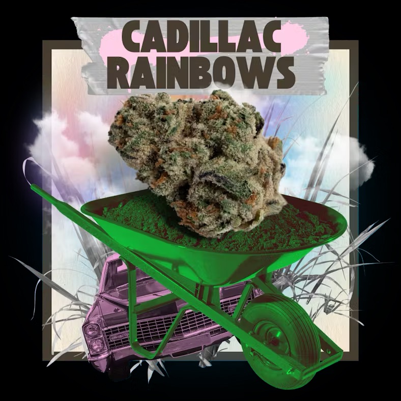 Photograph of product: Belushi's Farm Cadillac Rainbow Flower | 14g