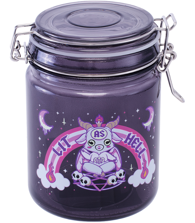 Photograph of product: Fujima Lit as Hell Latch Lid Glass Jar | 22oz (W)