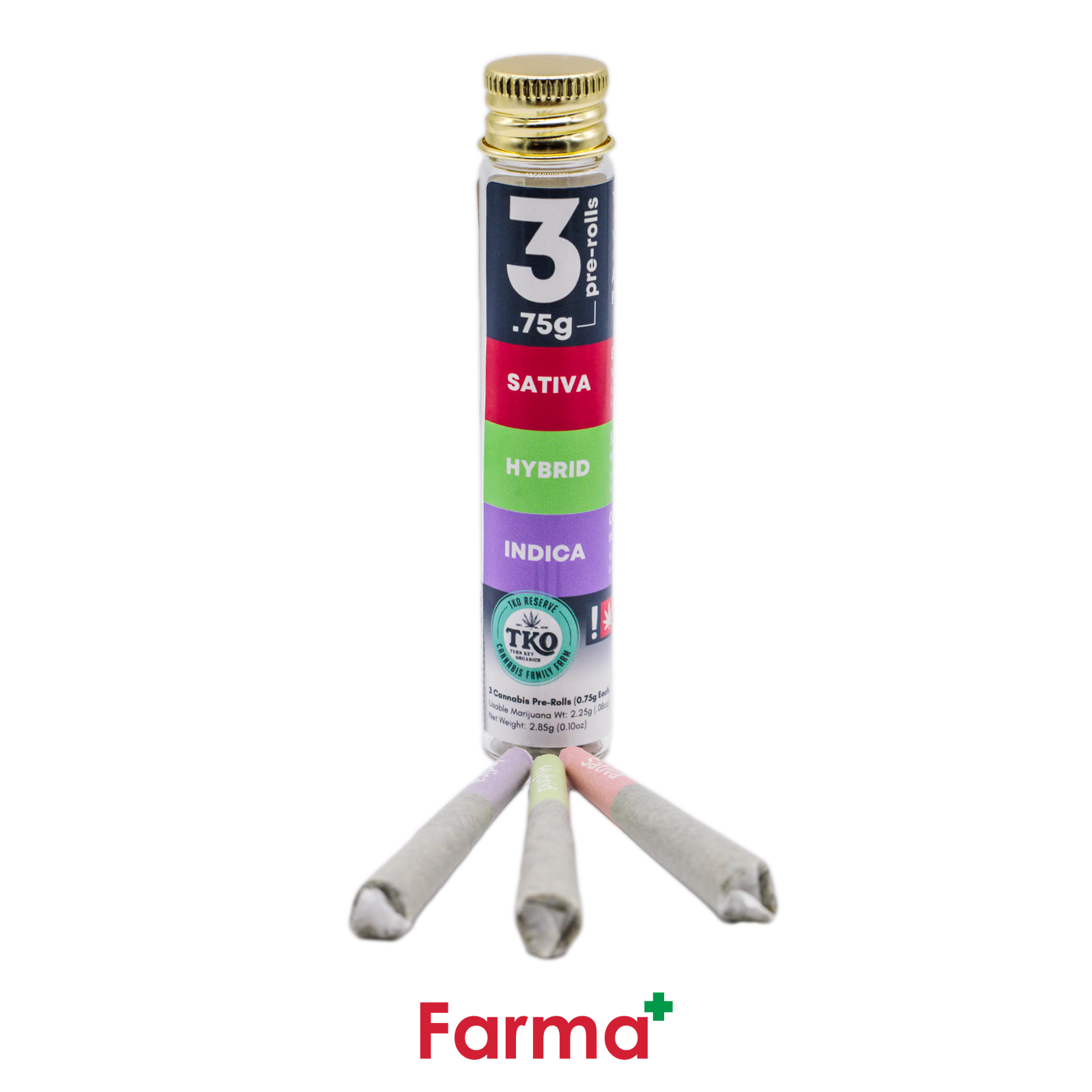 Photograph of product: TKO Laughy Taffy, Oreoz, Blue Ballz 3pk Pre-Roll .75g