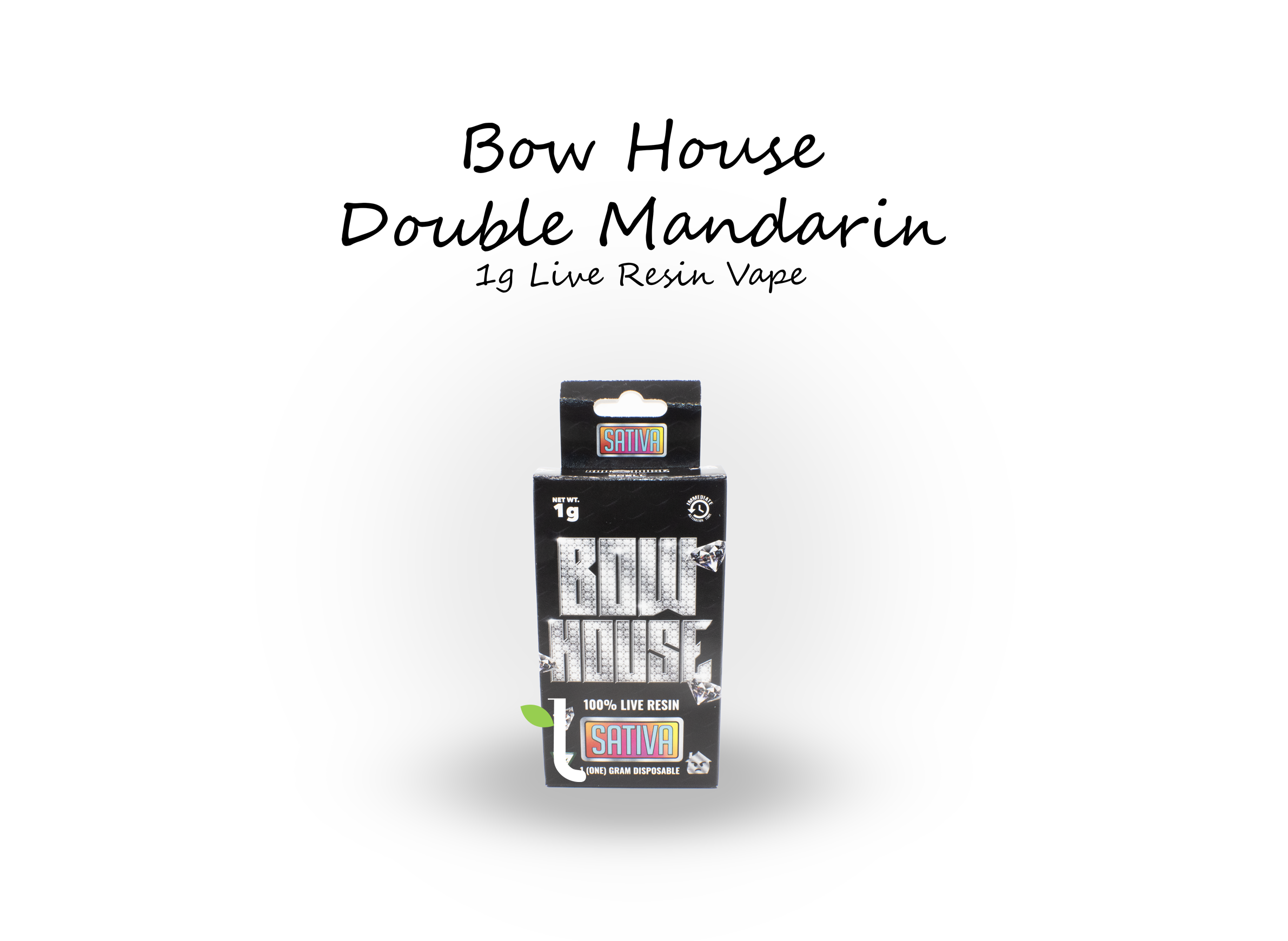 Photograph of product: Bow House | Double Mandarin | Live Resin Disposable 1g