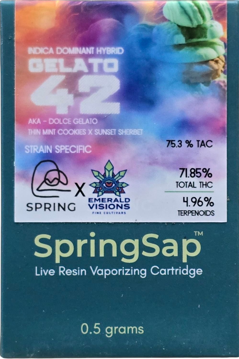 Photograph of Product: Spring - Gelato 42 - Live Resin Cart