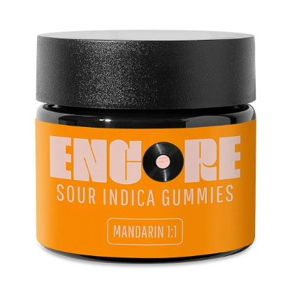 Photograph of product: (67648) 1:1 100mg Mandarin Encore Gummies 10 pack