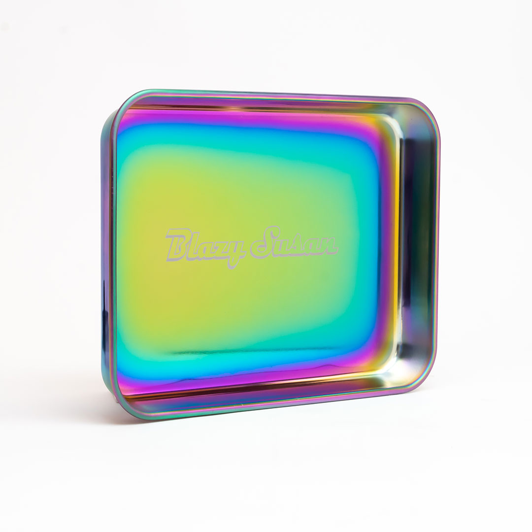Photograph of product: Blazy Susan | Metal Tray | Rainbow Stainless Steel