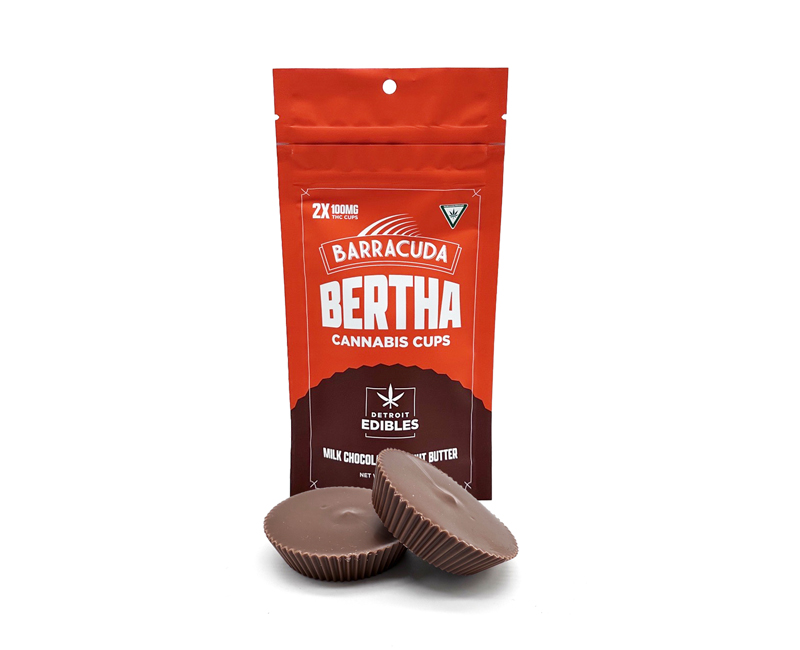 Photograph of product: Bertha Cups - 200mg - Peanut Butter Milk Chocolate