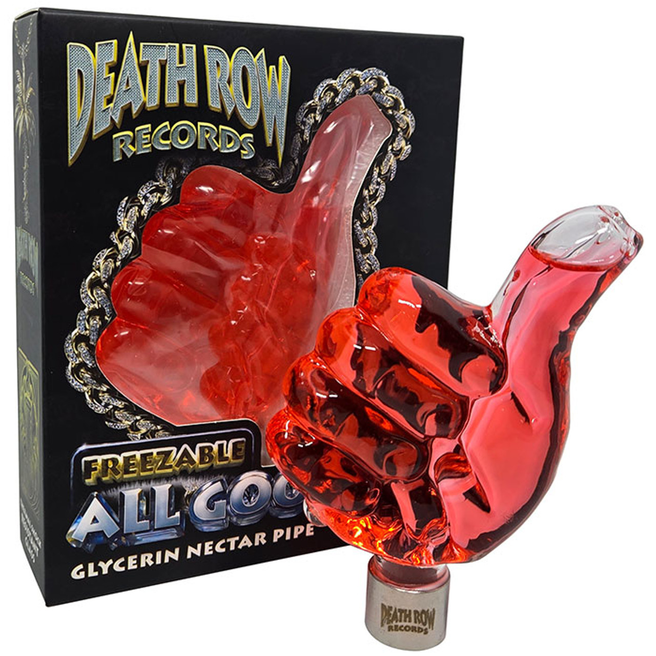 Photograph of product: DEATH ROW RECORDS | 4" Freeze Thumbs Up Necture Pipe W/ Screw Tip