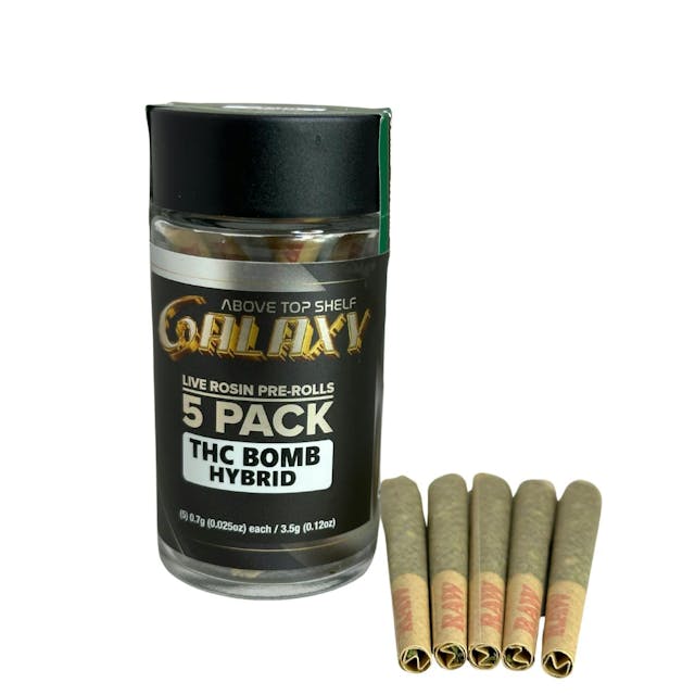 Photograph of product: TH-oui Bomb | 5pk Rosin Prerolls - 