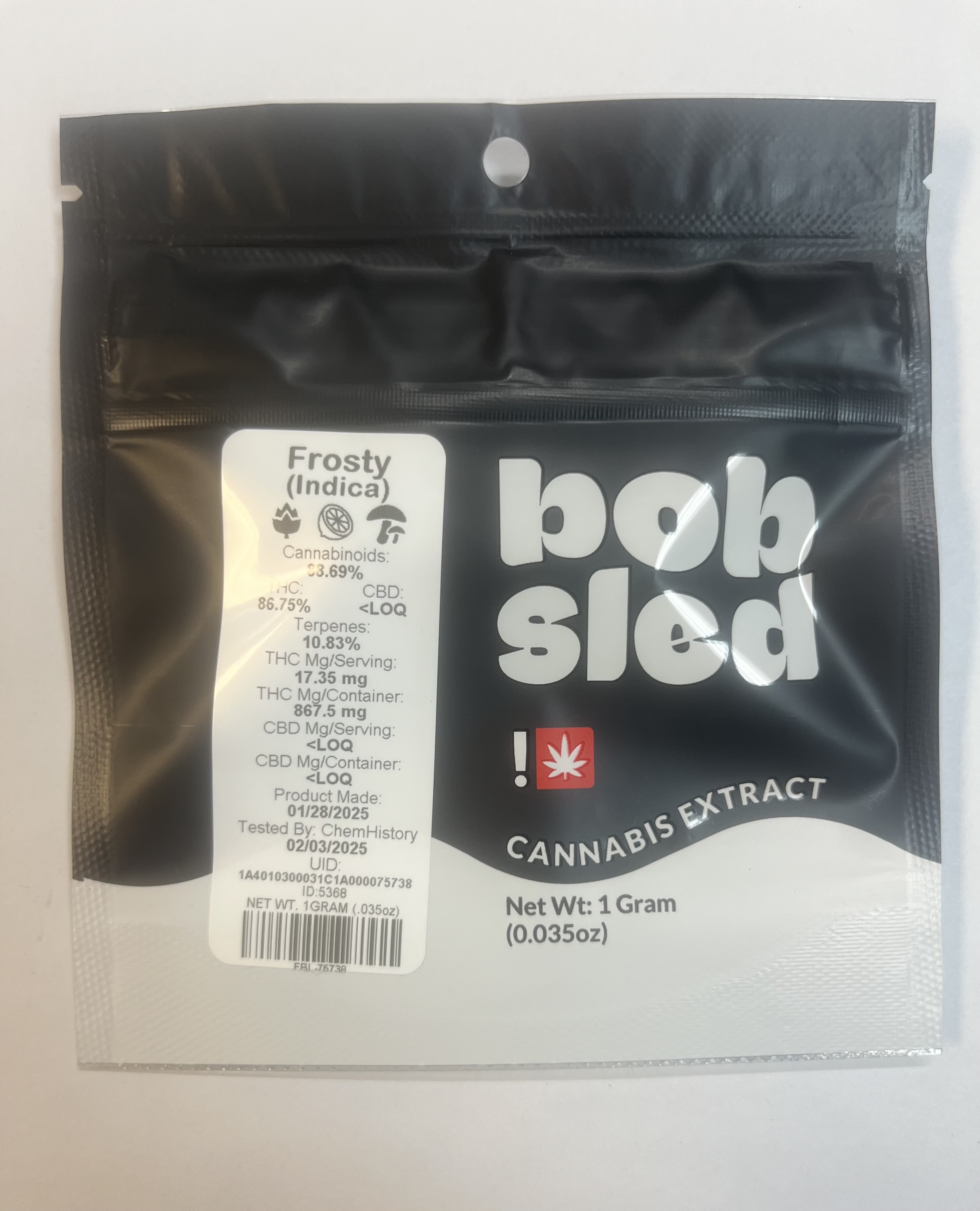 Photograph of product: Frosty Black Line Cart - Bobsled
