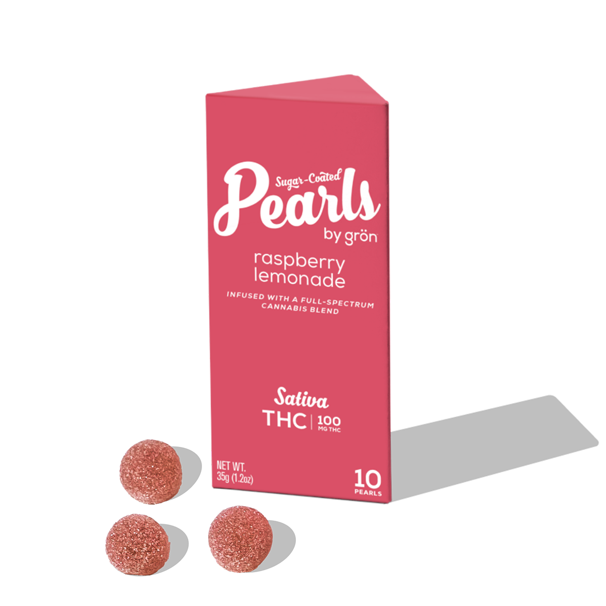 Photograph of product: Grn Raspberry Lemonade (S) Pearls 10mg 10pk