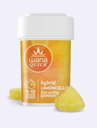 Photograph of product: Wana Quick Limoncello Gummies 10mg x 10-Pack