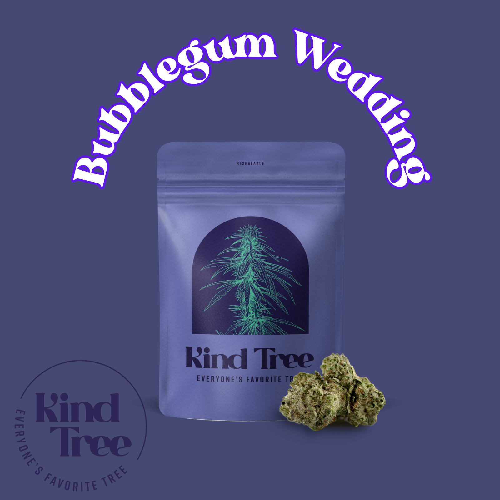 Photograph of product: Kind Tree | Bubblegum Wedding (Hybrid) - 28g