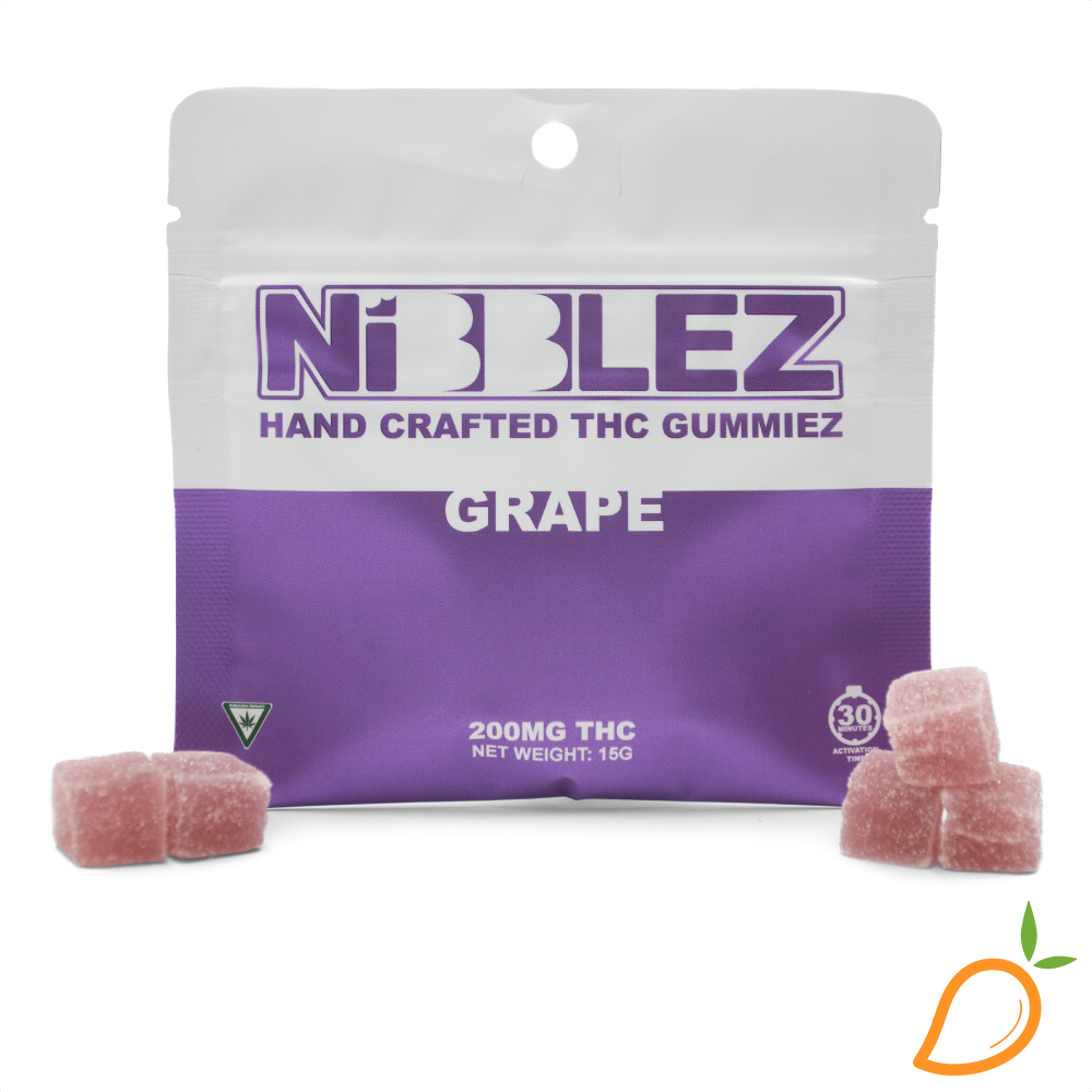 Photograph of product: 200mg Grape Edible Nibblez