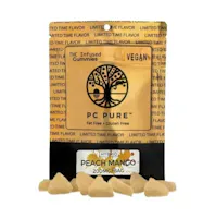 Photograph of product: PC Pure Peach Mango Gummies 200mg Rec