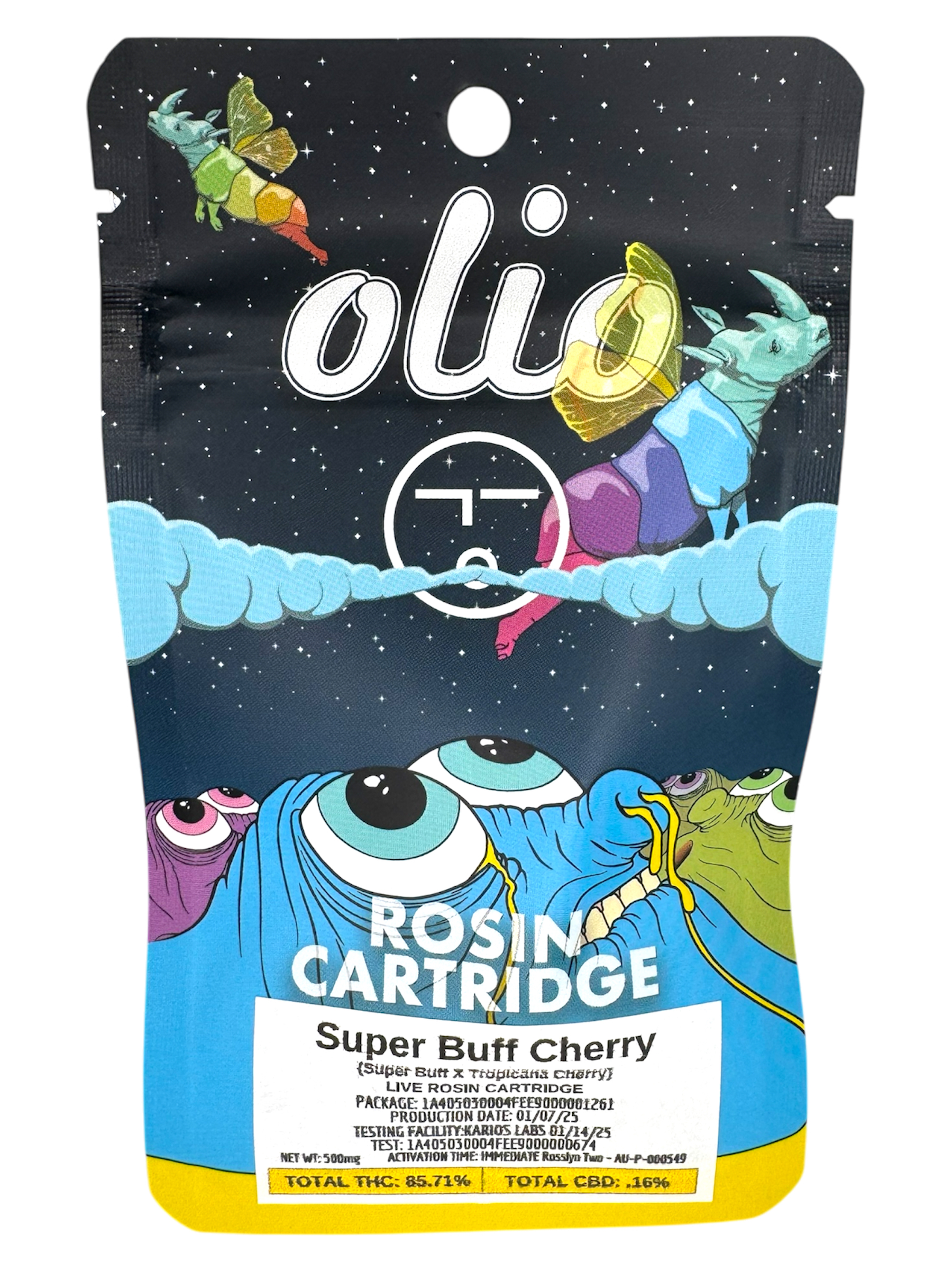 Photograph of product: Super Buff Cherry Live Rosin Cartridge