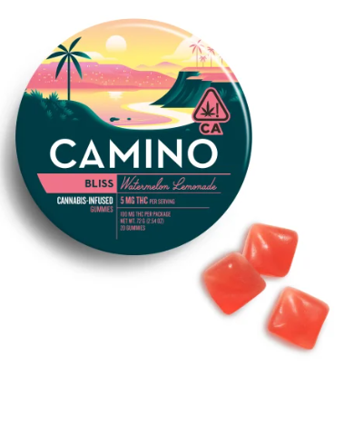 Photograph of product: CAMINO WATERMELON LEMONADE 100MG GUMMIES