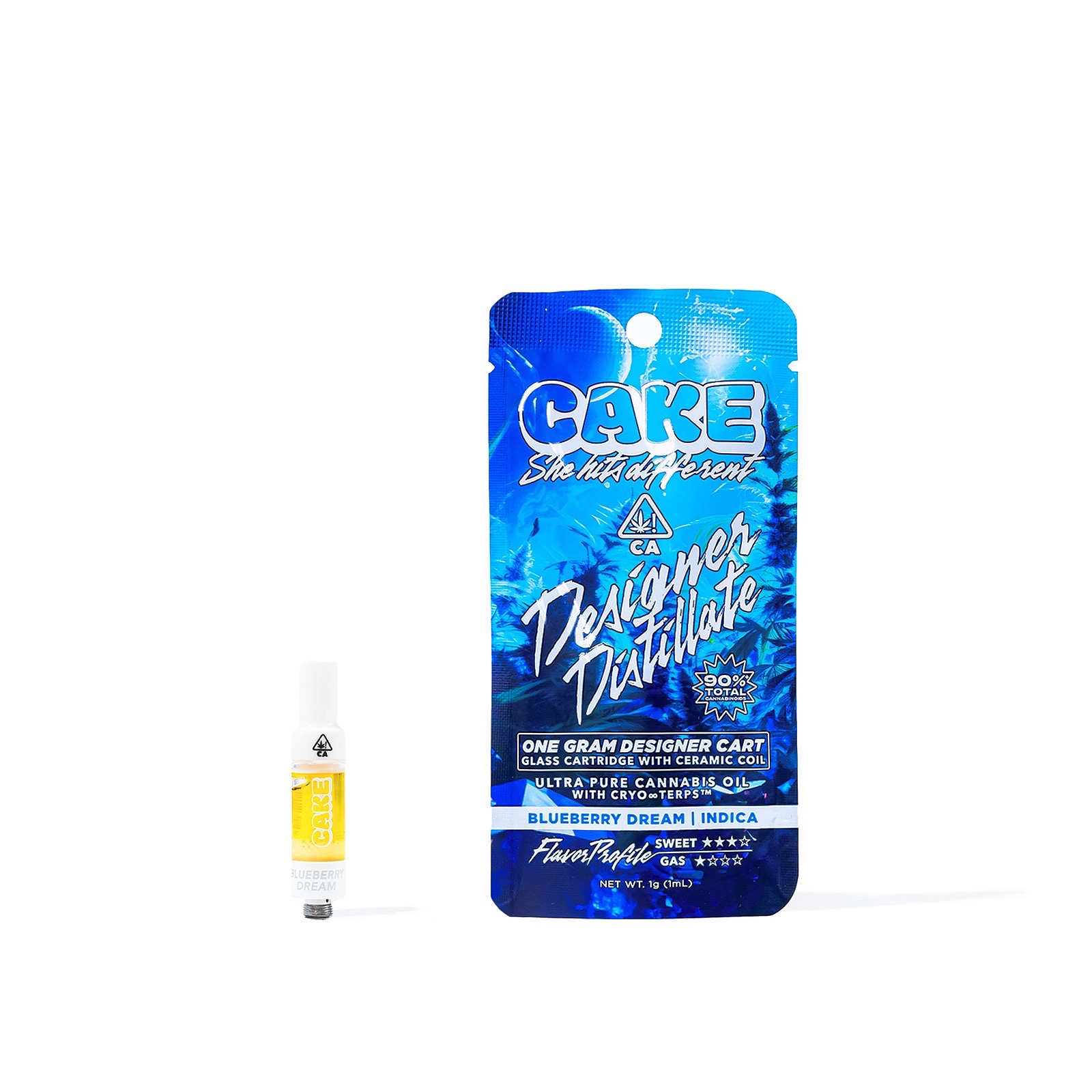 Photograph of product: CAKE BLUEBERRY DREAM 1G VAPE
