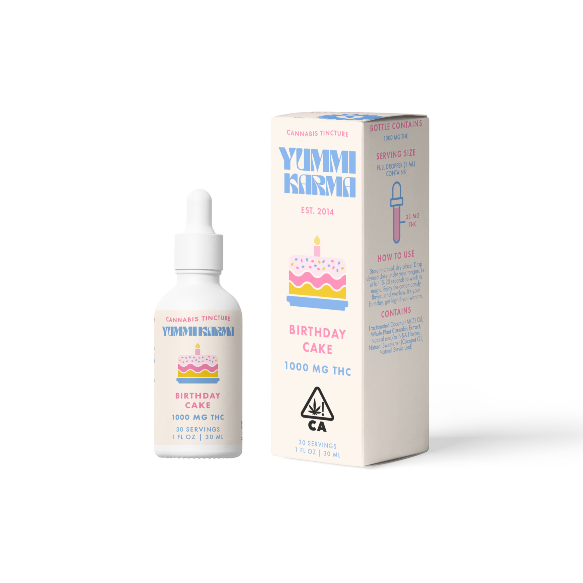 Photograph of product: Yummi Karma - Birthday Cake - Tincture - 1000mg - 30ml