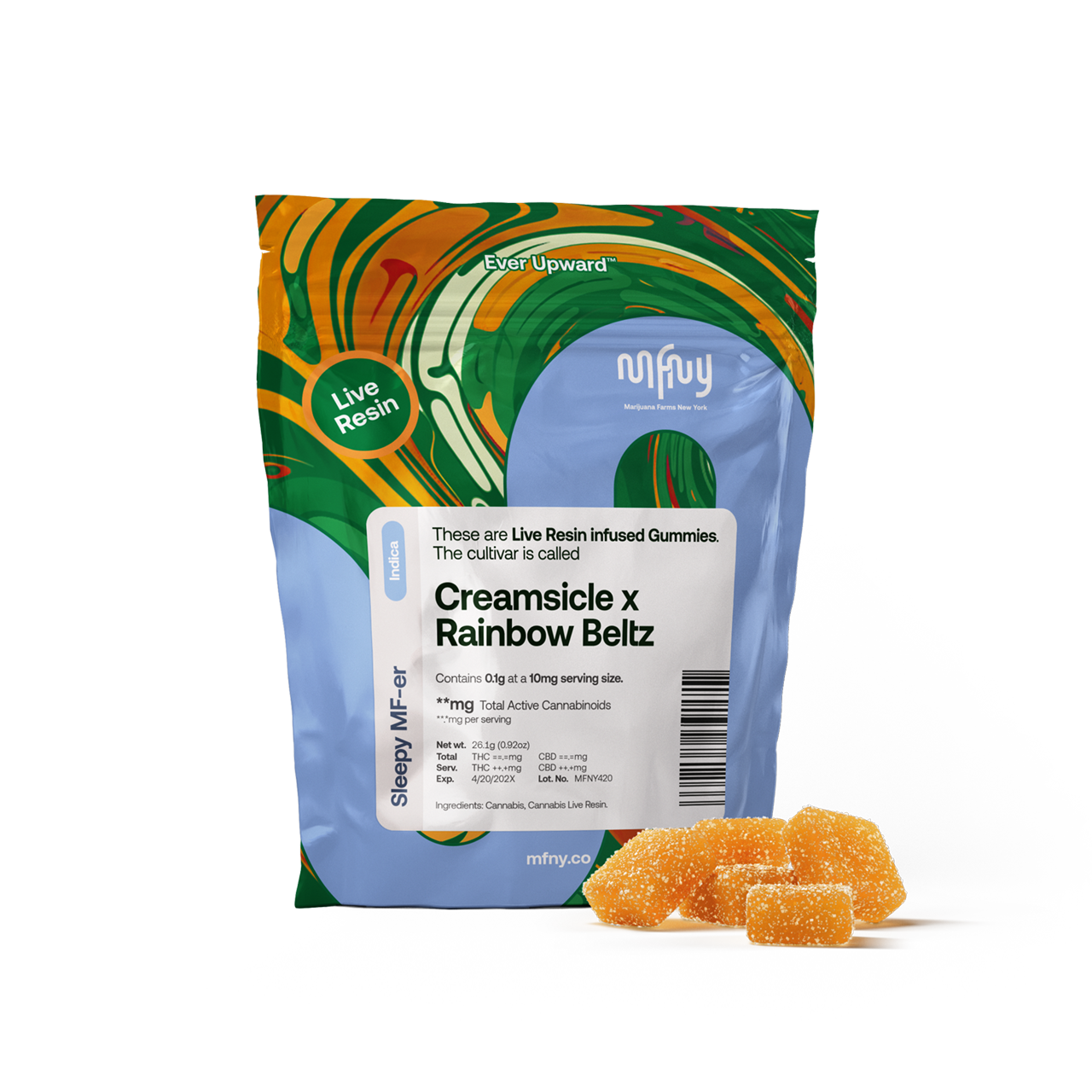 Photograph of product: Creamsicle Oui'd | Live Resin Gummies [10pk x 10mg]