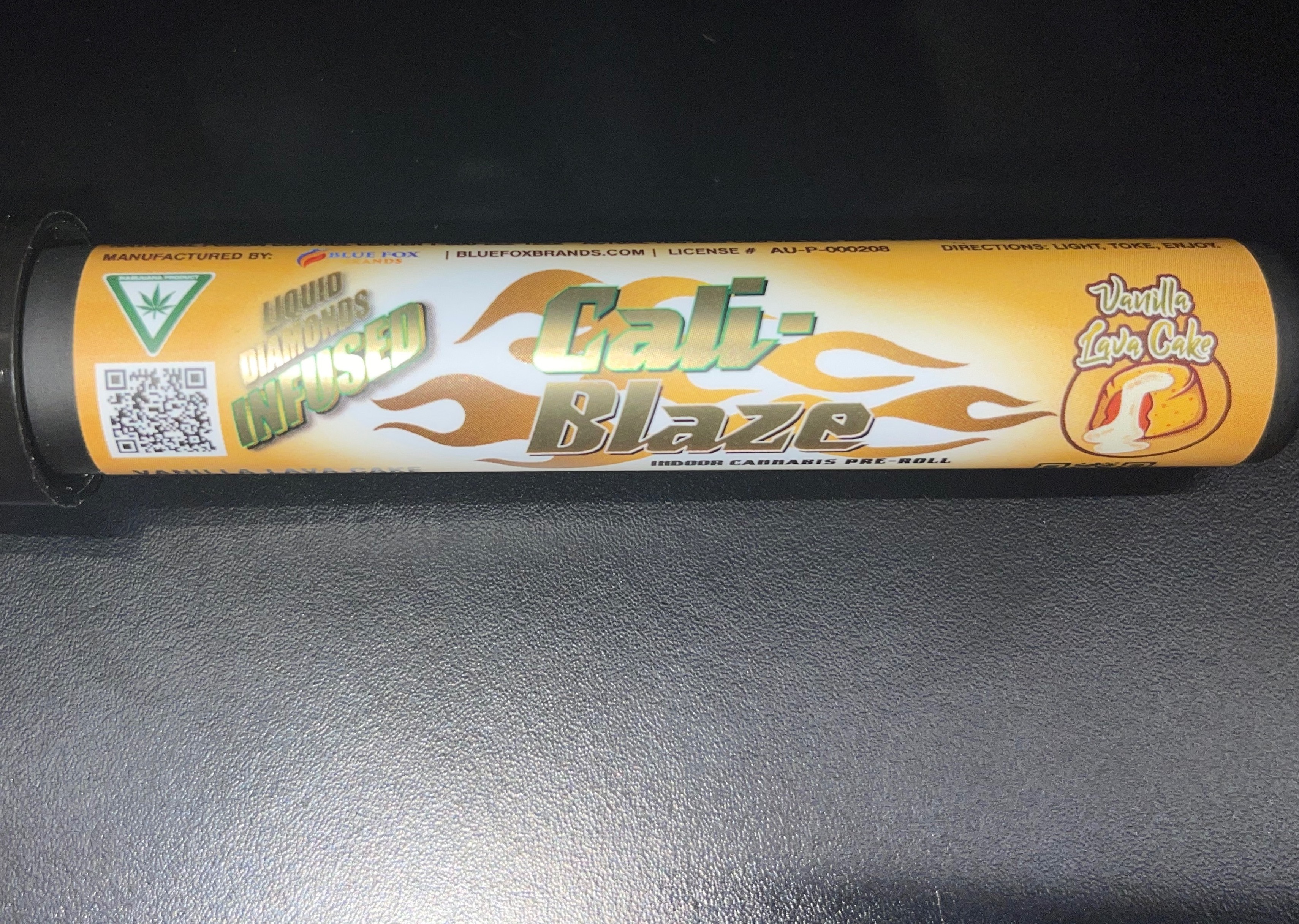 Photograph of product: Cali-Blaze - Infused Pre-Roll - Vanilla Lava Cake