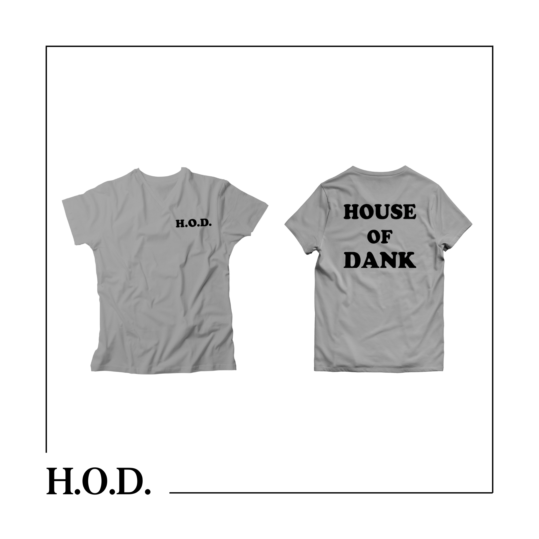 Photograph of product: H.O.D. Gray V-Neck Short Sleeve Tee XL