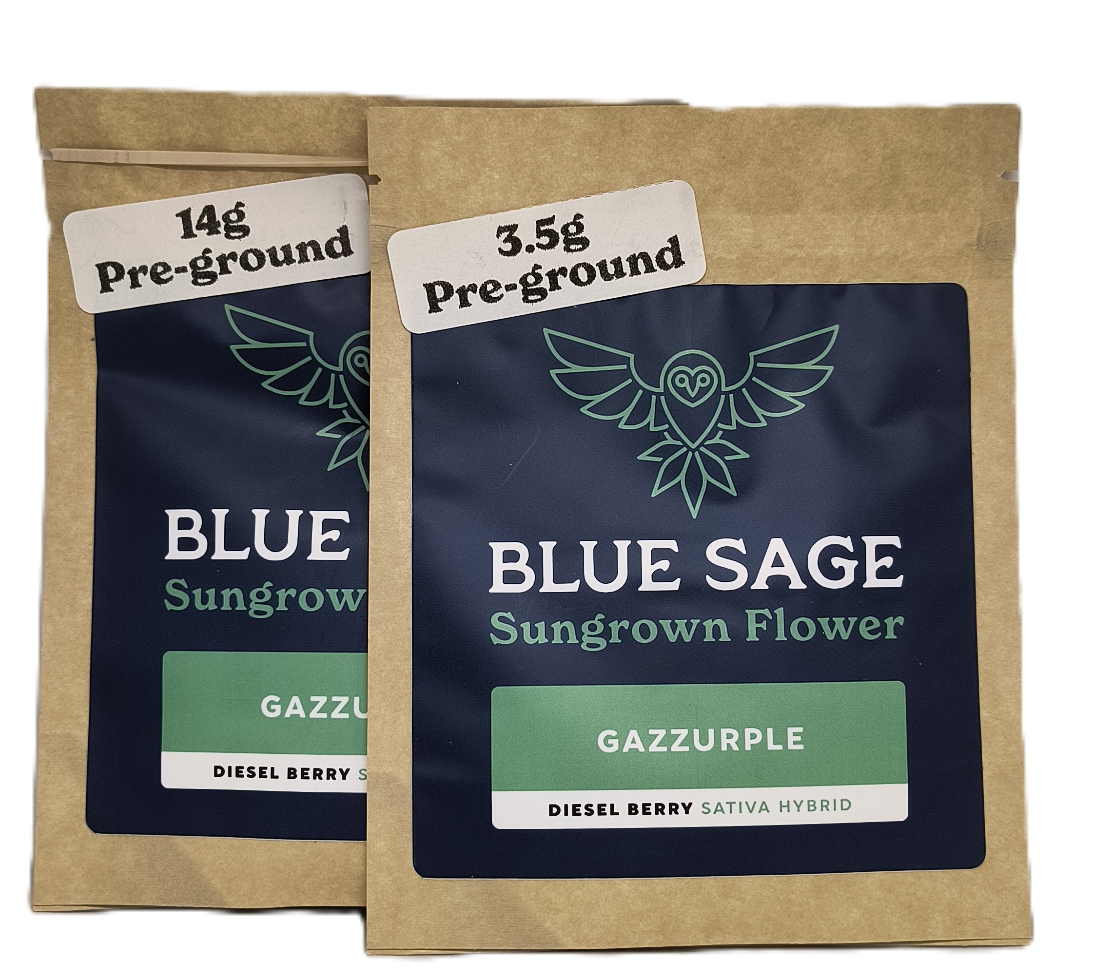 Photograph of product: Gazzurple Pre-Ground Flower | Blue Sage - 3.5g