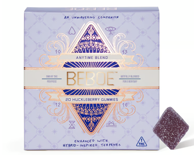 Photograph of product: Beboe | Edible | Huckleberry Gummies 20pk | Hybrid | 100mg