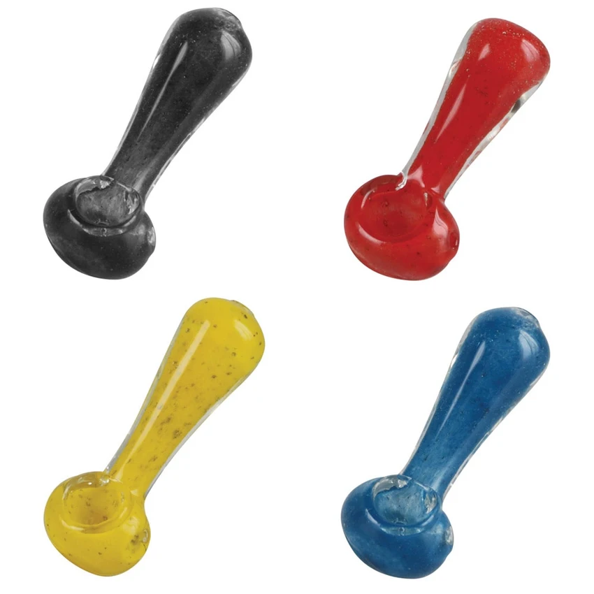 Photograph of product: Solid Frit Glass Spoon Pipe | 3.75" | Colors Vary