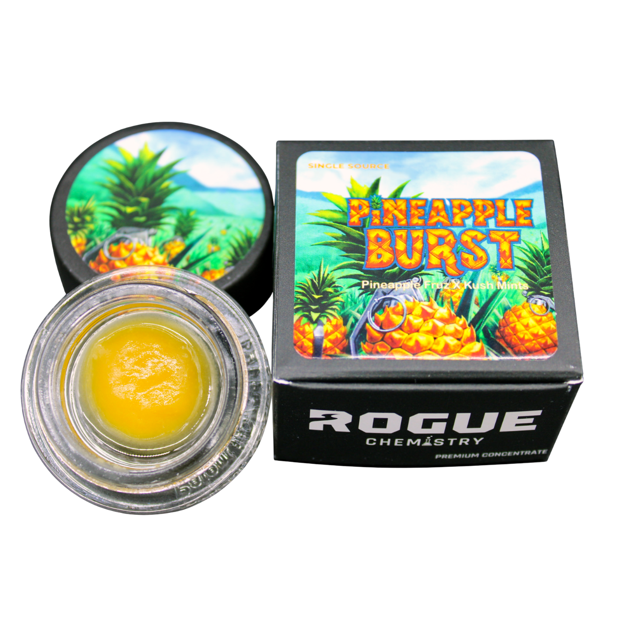 Photograph of product: Rogue Pineapple Burst Live Resin Badder | 1g