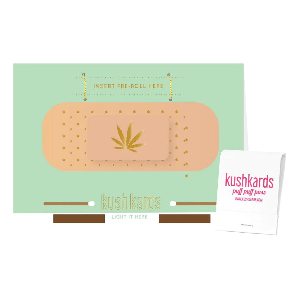 Photograph of product: KushKards Get Well Bandaid Card