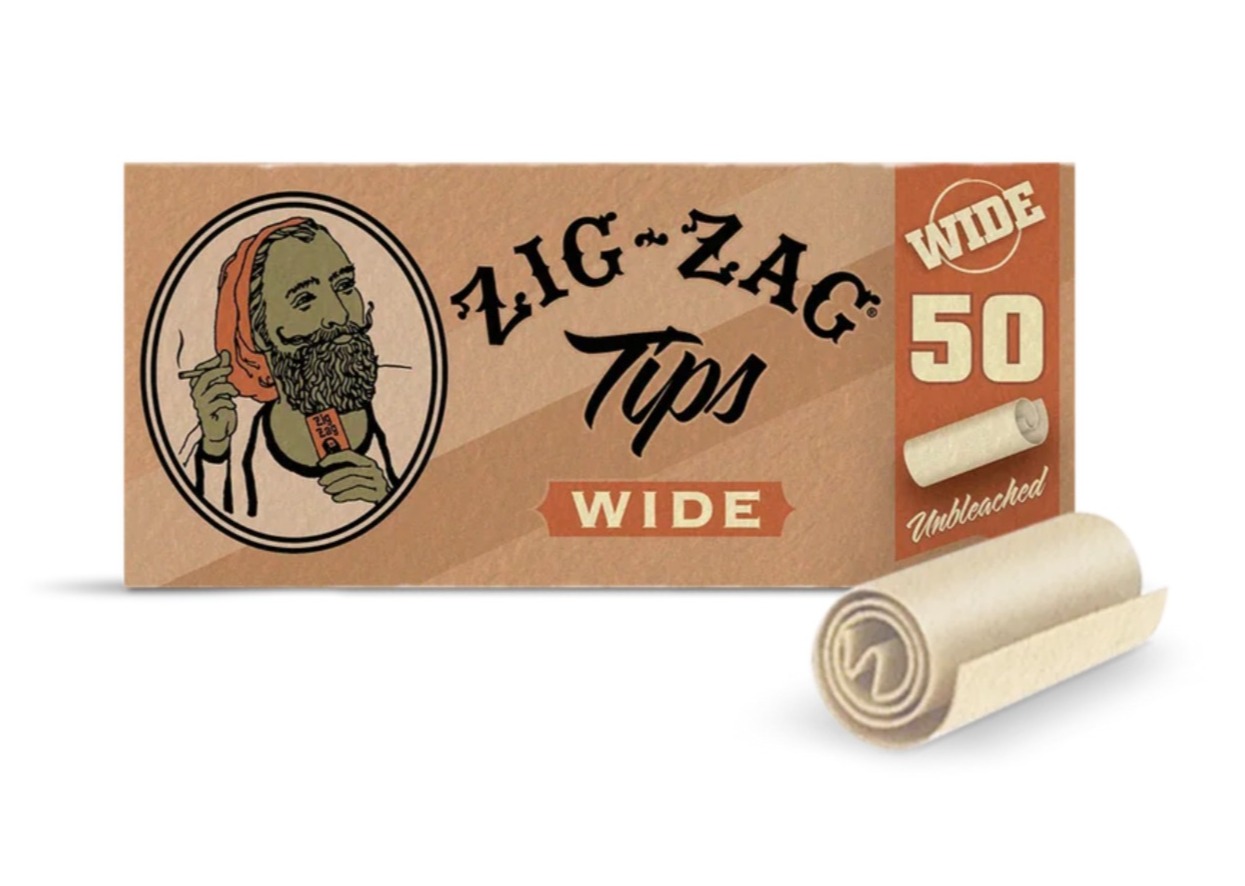 Photograph of product: Zig Zag Unbleached Wide Tips