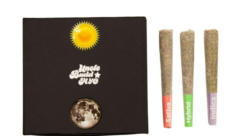 Photograph of product: Uncle Budd NYC | 0.5g Pre-Roll 6pk (3.0g) | GOA Gush Mintz Dr. J