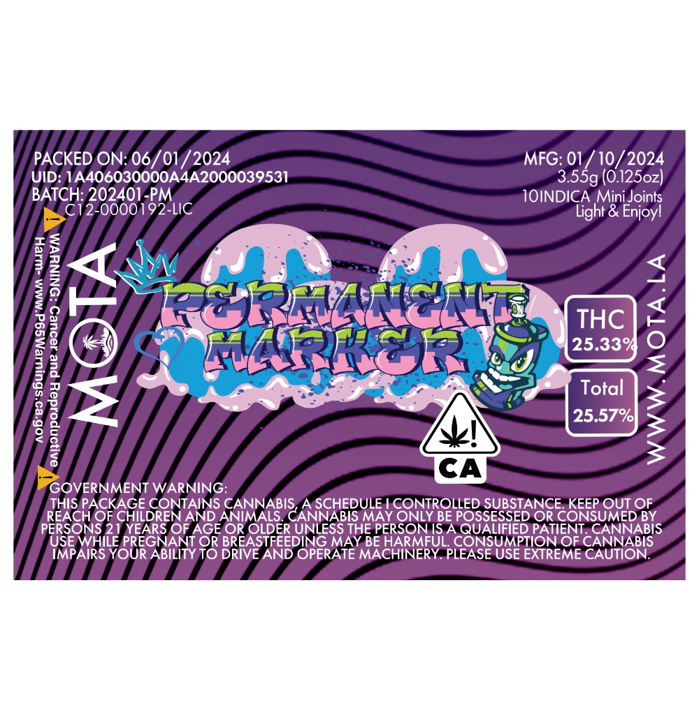 Photograph of product: Mota Flwr Tin Pack Permanent Marker